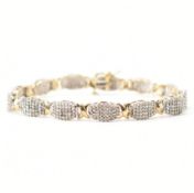 GOLD & DIAMOND FANCY LINK BRACELET