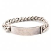 VINTAGE 925 SILVER CURB LINK IDENTITY BRACELET