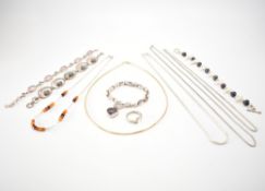 COLLECTION OF SILVER JEWELLERY