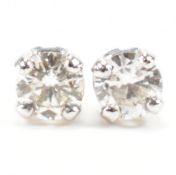 PAIR OF WHITE GOLD & DIAMOND STUD EARRINGS