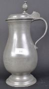 LARGE 19TH CENTURY CONTINENTAL PEWTER JUG