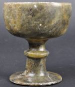 17TH CENTURY GERMAN HAND CARVED SOAPSTONE GOBLET
