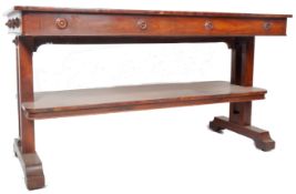 WILLIAM IV MAHOGANY TWO TIER LIBRARY TABLE