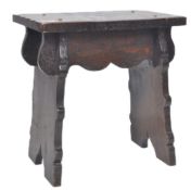 EARLY 20TH CENTURY BAVARIAN MANNER OAK STOOL