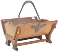 19TH CENTURY OAK LIBRARY BOOK TRUG