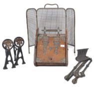 COLLECTION OF 19TH CENTURY FIRESIDE ITEMS
