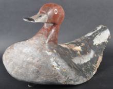 EARLY 20TH CENTURY FOLK ART PAINTED WOOD DECOY DUCK