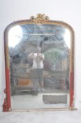 LARGE 19TH CENTURY GILTWOOD OVERMANTEL MIRROR