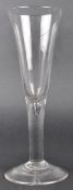 TALL 18TH CENTURY AIR TEAR STEM ALE DRINKING GLASS