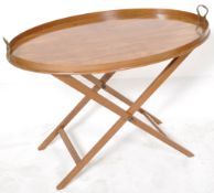 19TH CENTURY VICTORIAN MAHOGANY BUTLERS TRAY ON STAND