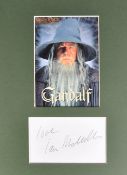 LORD OF THE RINGS - IAN MCKELLEN - PRESENTATION AUTOGRAPH