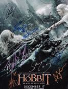 THE HOBBIT - CAST MULTI-SIGNED - 16X12 SIGNED POSTER - AFTAL