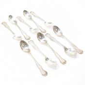 SET OF 10 ANTIQUE AUSTRO HUNGARIAN SILVER TEASPOONS