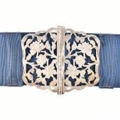 EDWARDIAN ANTIQUE SILVER BELT BUCKLE