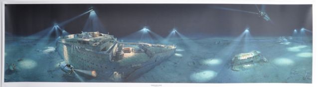COLLECTION OF BERNARD HILL - RMS TITANIC - LARGE SIGNED PANORAMA