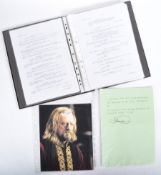 COLLECTION OF BERNARD HILL - LOTR - ORIGINAL PRODUCTION SCRIPT