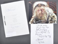 COLLECTION OF BERNARD HILL - LOTR - THE TWO TOWERS (2002) SCRIPT