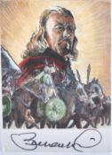 COLLECTION OF BERNARD HILL - LOTR - FAN ARTWORK HAND PAINTED CARD
