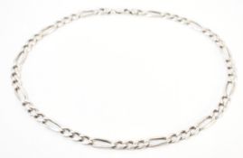 HALLMARKED 925 SILVER FIGARO CHAIN NECKLACE