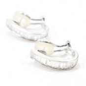 PAIR OF 18CT WHITE GOLD & DIAMOND EARRINGS