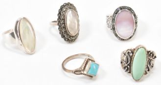 GROUP OF 925 SILVER RINGS
