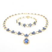 SAPPHIRE & DIAMOND PARURE JEWELLERY SUITE