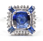WHITE GOLD SAPPHIRE & DIAMOND RING
