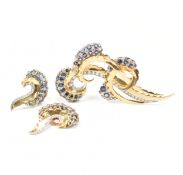 GHISO 18CT GOLD SAPPHIRE & DIAMOND JEWELLERY SUITE