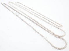 THREE SILVER HALLMARKED NECKLACES BY MILOR