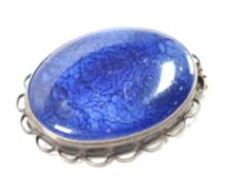 ANTIQUE RUSKIN ARTS & CRAFTS CERAMIC BROOCH