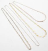 GROUP OF 925 SILVER CHAIN NECKLACES