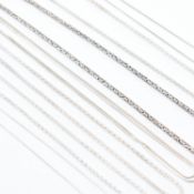 GROUP OF 925 SILVER CHAIN NECKLACES