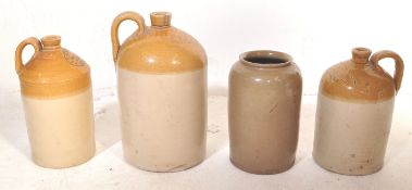 ASSORTMENT OF STONEWARE FLAGONS & WATER JUGS