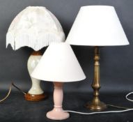 THREE VINTAGE 20TH CENTURY TABLE LAMPS