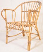 RETRO VINTAGE MID 20TH CENTURY BAMBOO ARMCHAIR