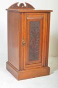 EDWARDIAN ART NOUVEAU WALNUT BEDSIDE CABINET