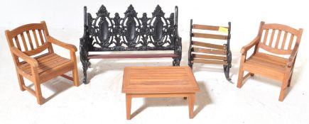 COLLECTION OF VINTAGE MINIATURE GARDEN FURNITURE