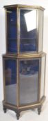 19TH CENTURY VICTORIAN EBONISED DISPLAY CABINET
