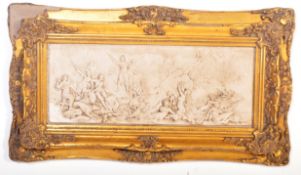 NEOCLASSICAL CARVED MARBLE PANEL