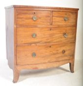 19TH CENTURY GEORGE III MAHOGANY BOW FRONT CHEST OF DRAWERS
