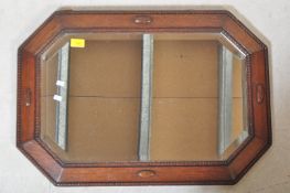 CIRCA 1920S JACOBEAN REVIVAL OVERMANTEL WALL MIRROR