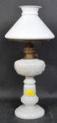 19TH CENTURY OPALINE GLASS OIL LAMP