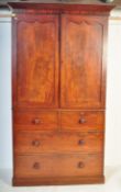EARLY 19TH CENTURY MAHOGANY LINEN PRESS