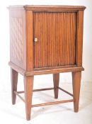 19TH CENTURY VICTORIAN OAK TAMBOUR FRONTED GAMES CABINET