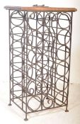 VINTAGE 20TH CENTURY FREE STANDING METAL WINE RACK