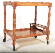 VINTAGE 20TH CENTURY OAK TWO TIER HOSTESS TROLLEY