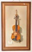 GEORGE BAILEY - OIL ON CANVAS STILL LIFE PAINTING - VIOLIN