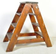 A-FRAMED OAK RAILWAY / STATION STEP LADDER