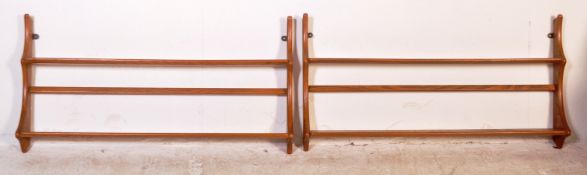 PAIR OF MID CENTURY ERCOL BOOK RACKS / SHELVES