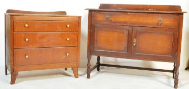 1920'S OAK JACOBEAN REVIVAL LINEN CHEST & OTHER CHEST